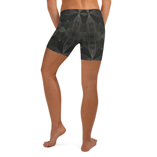 Hyperr Black Dragon Yoga Shorts - Mat Dragon - XS