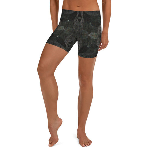 Hyperr Black Dragon Yoga Shorts - Mat Dragon - XS