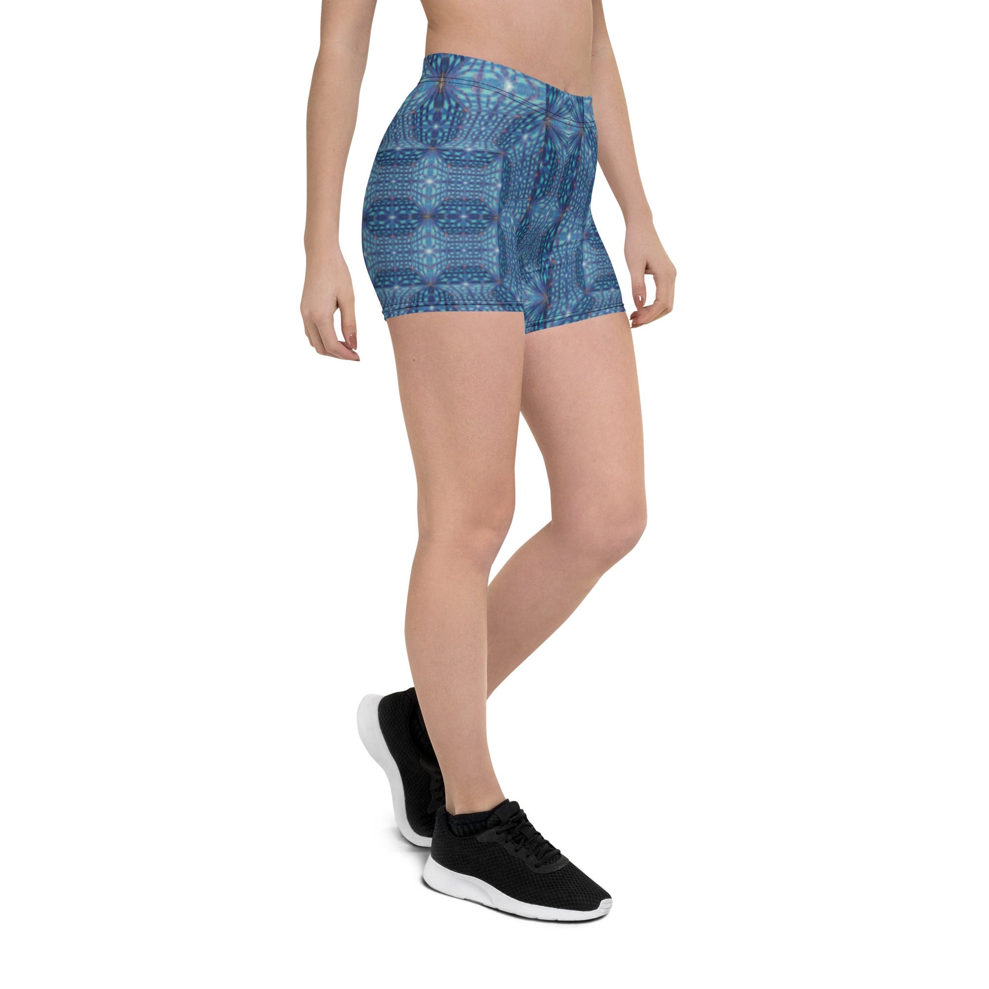 Hyperr Blue Dragon Yoga Shorts - Mat Dragon - XS