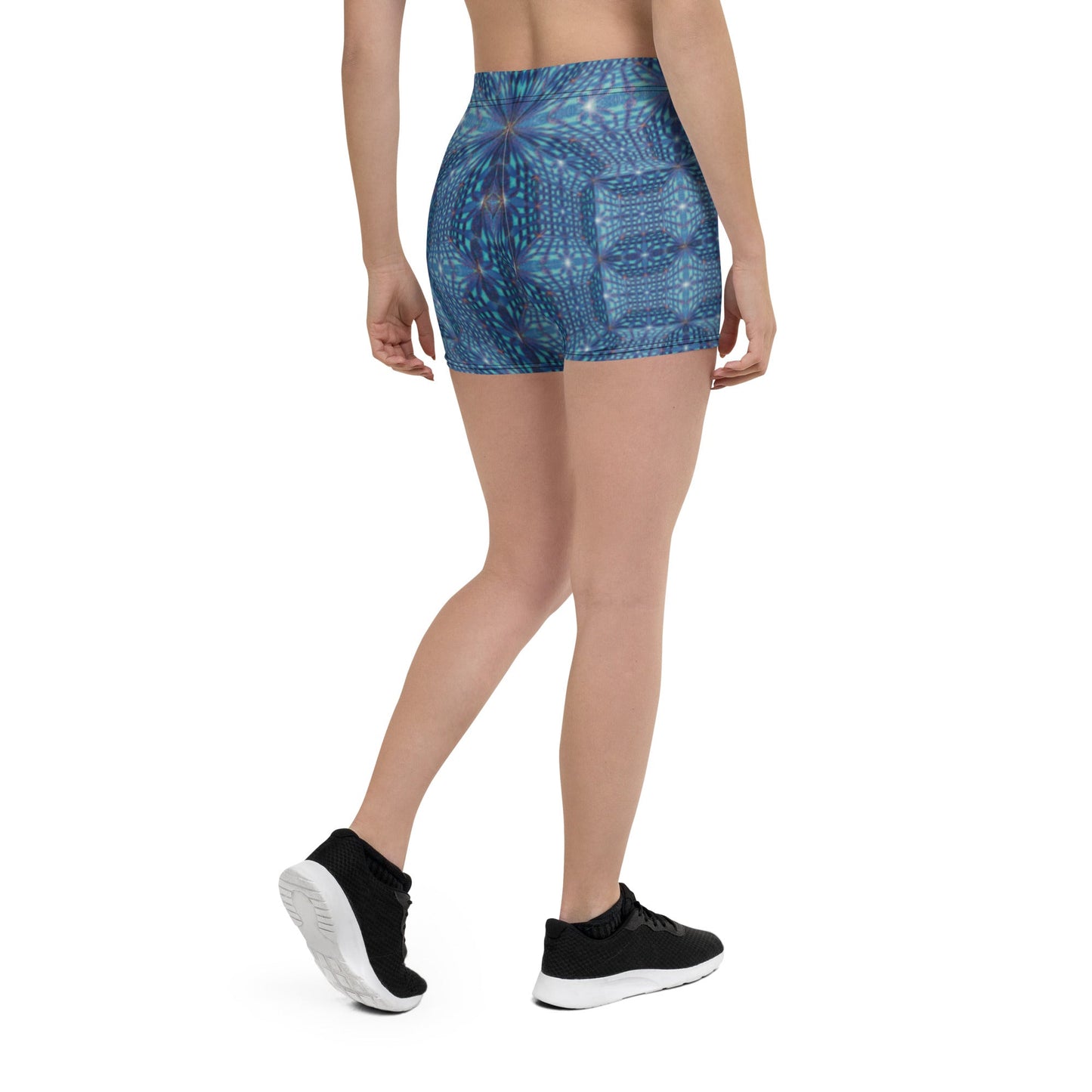 Hyperr Blue Dragon Yoga Shorts - Mat Dragon - XS