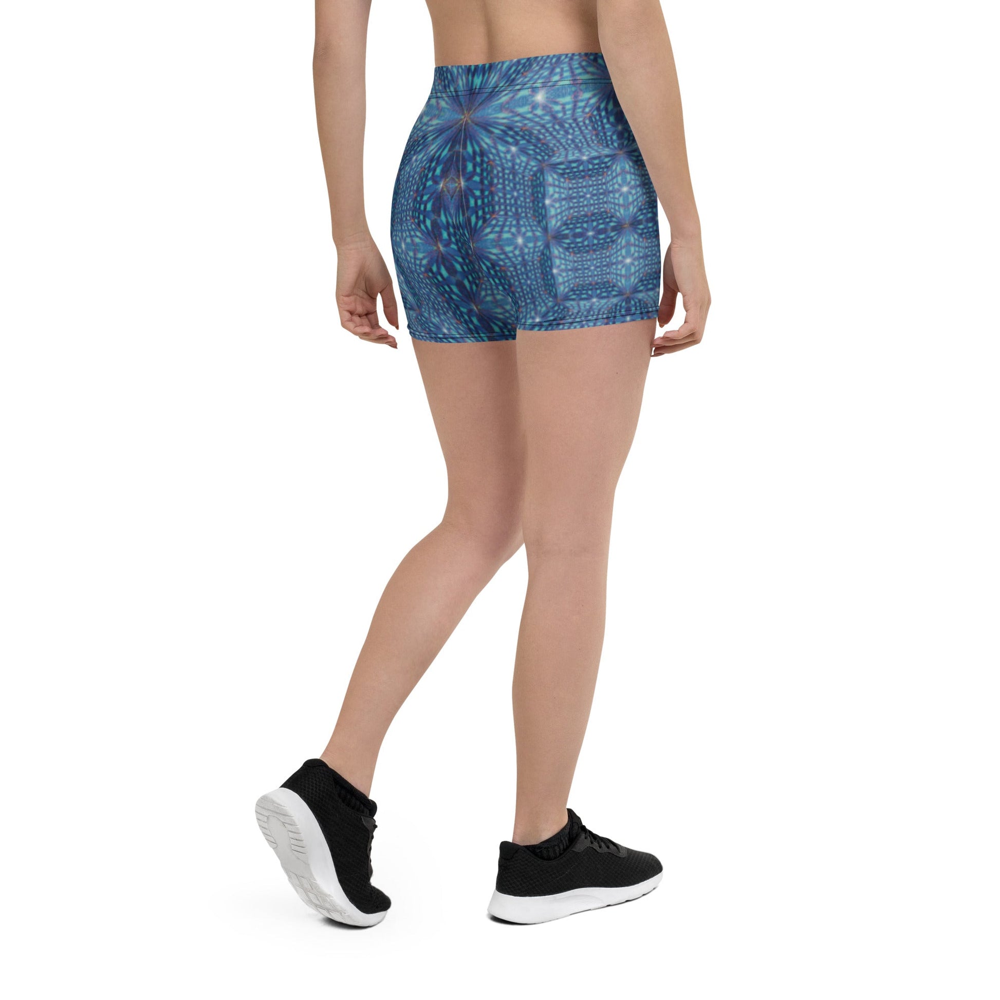 Hyperr Blue Dragon Yoga Shorts - Mat Dragon - XS