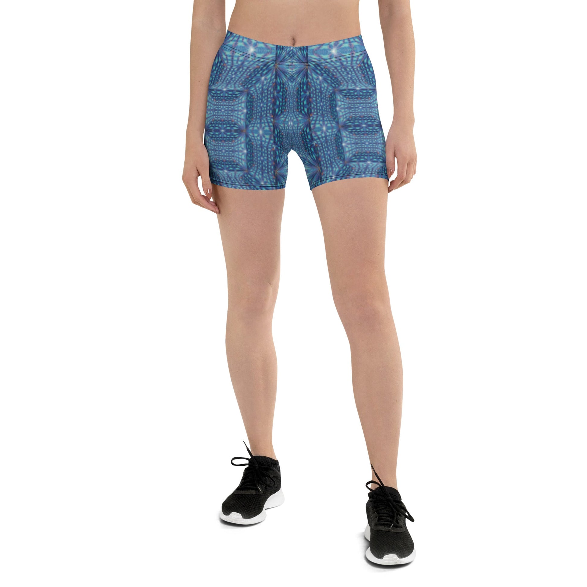 Hyperr Blue Dragon Yoga Shorts - Mat Dragon - XS