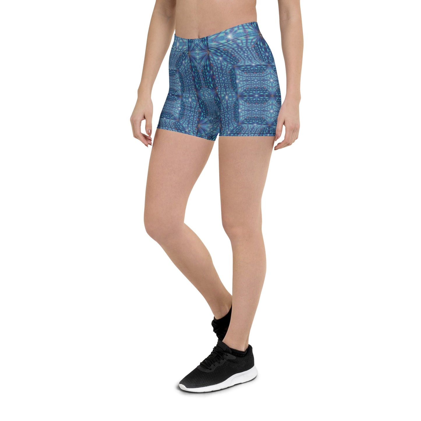 Hyperr Blue Dragon Yoga Shorts - Mat Dragon - XS