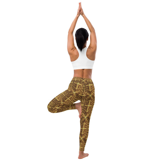 Hyperr Brown Dragon Leggings - Mat Dragon - XS