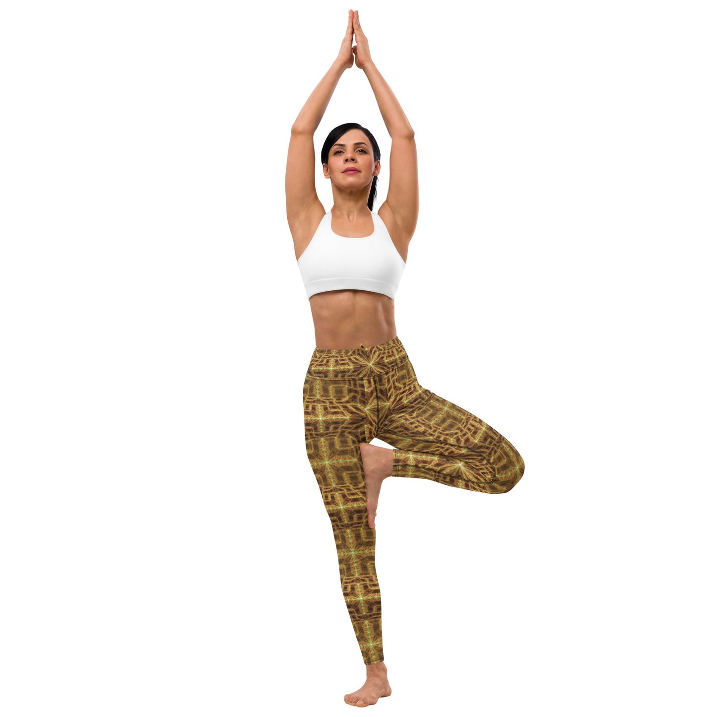 Hyperr Brown Dragon Leggings - Mat Dragon - XS
